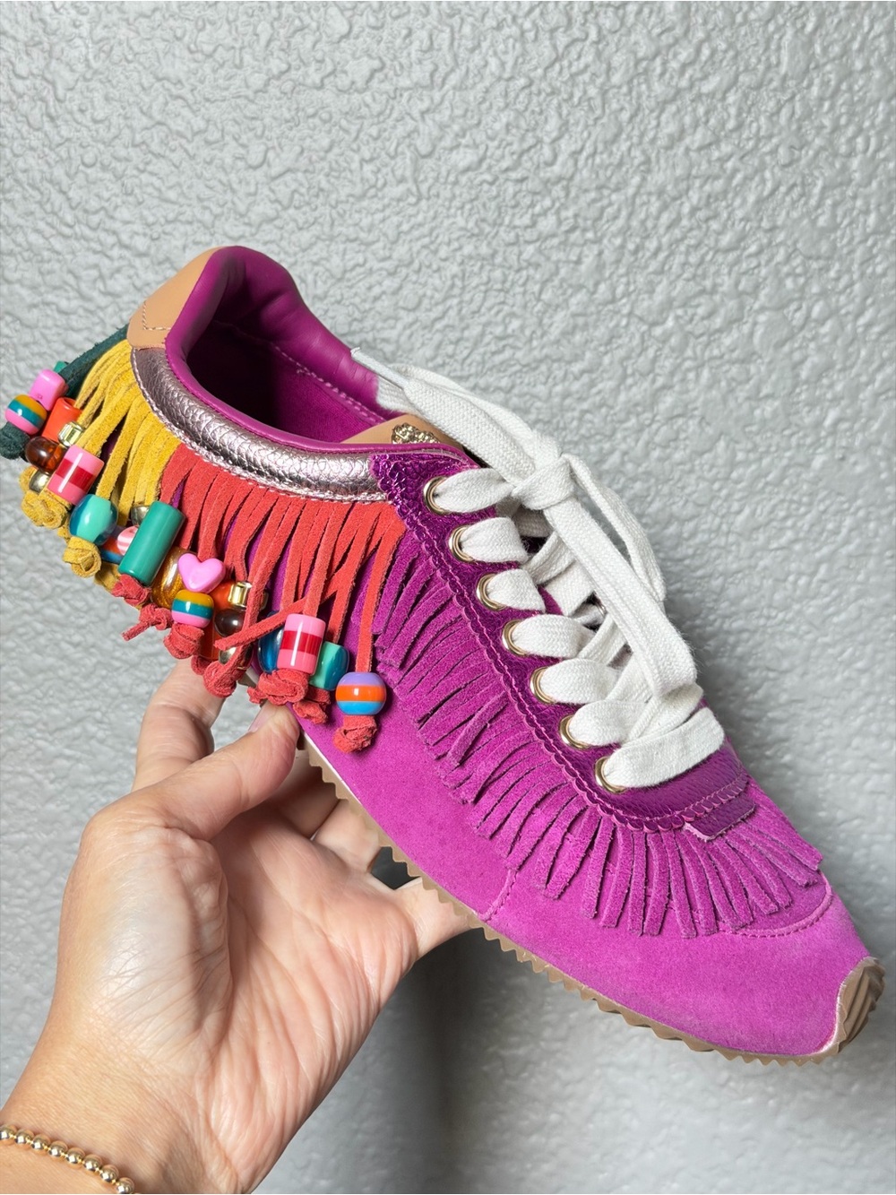 Kurt Geiger islington fringe beaded sneakers